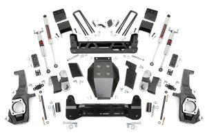 GMC Sierra 2500 HD Suspension Lift Kit - Rough Country - 5 Inch NTD M1 - Hammer Black - '11-'19